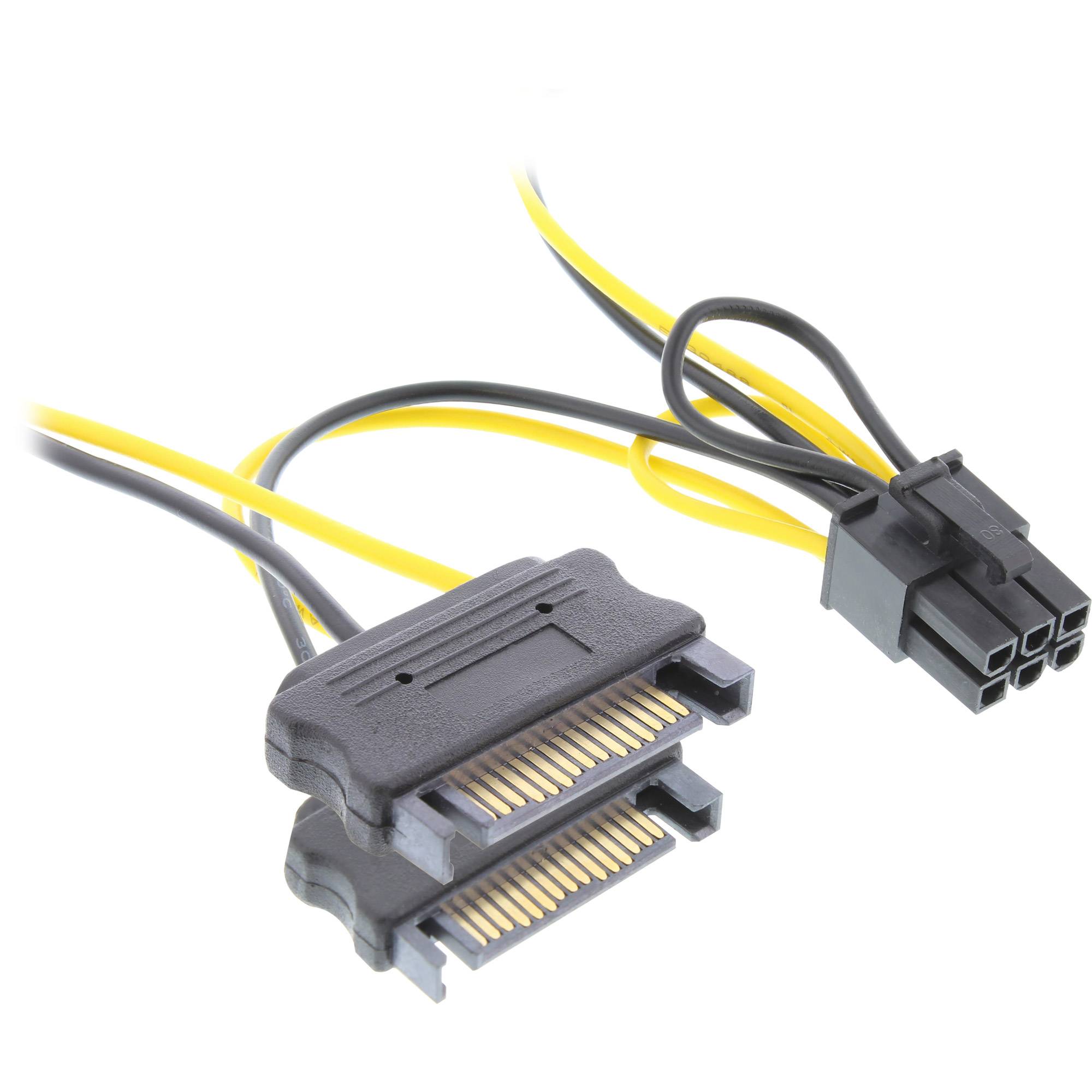 InLine® Stromadapter int., 2x SATA zu 6pol. für PCIe (PCI-Express) Grafikkarten-0