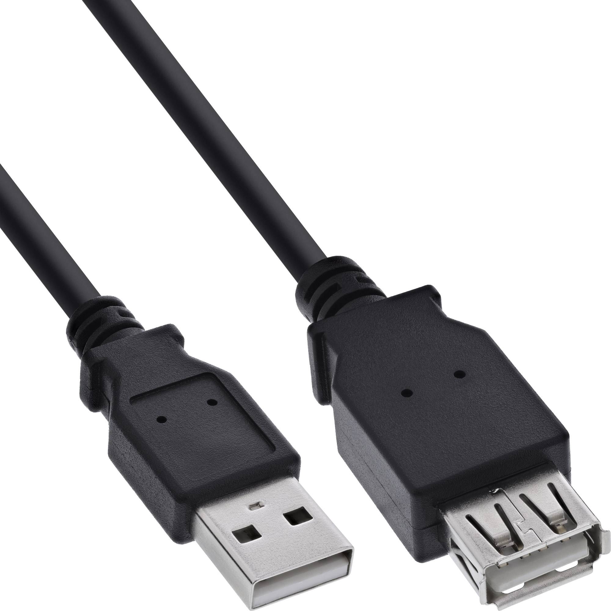 InLine® USB 2.0 Verlängerung, Stecker / Buchse, Typ A, schwarz, 2m-0
