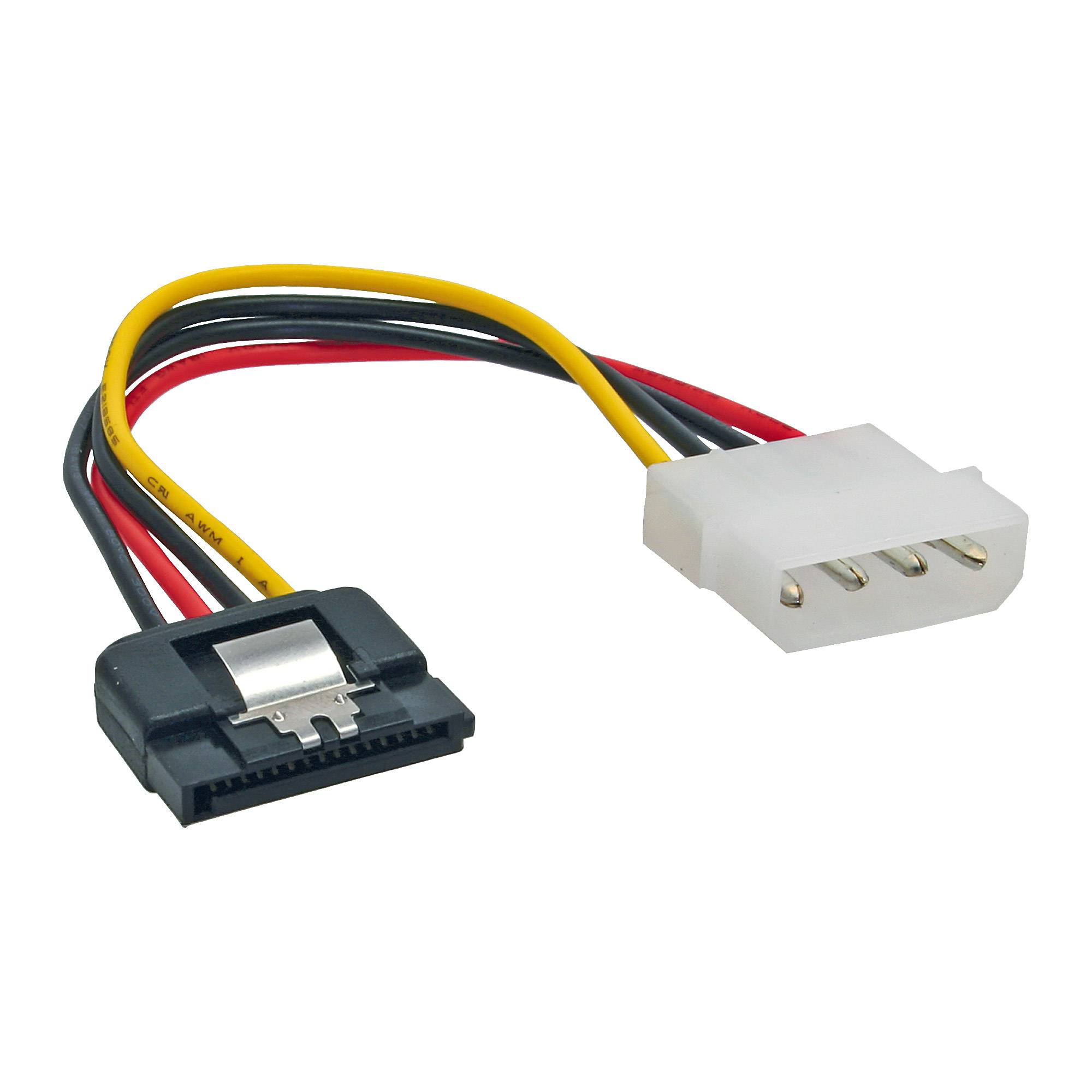 InLine® SATA Stromadap.-Kab., 1x 13,34cm (5,25") BU/15pol SATA ST, Lasche, 0,15m-0