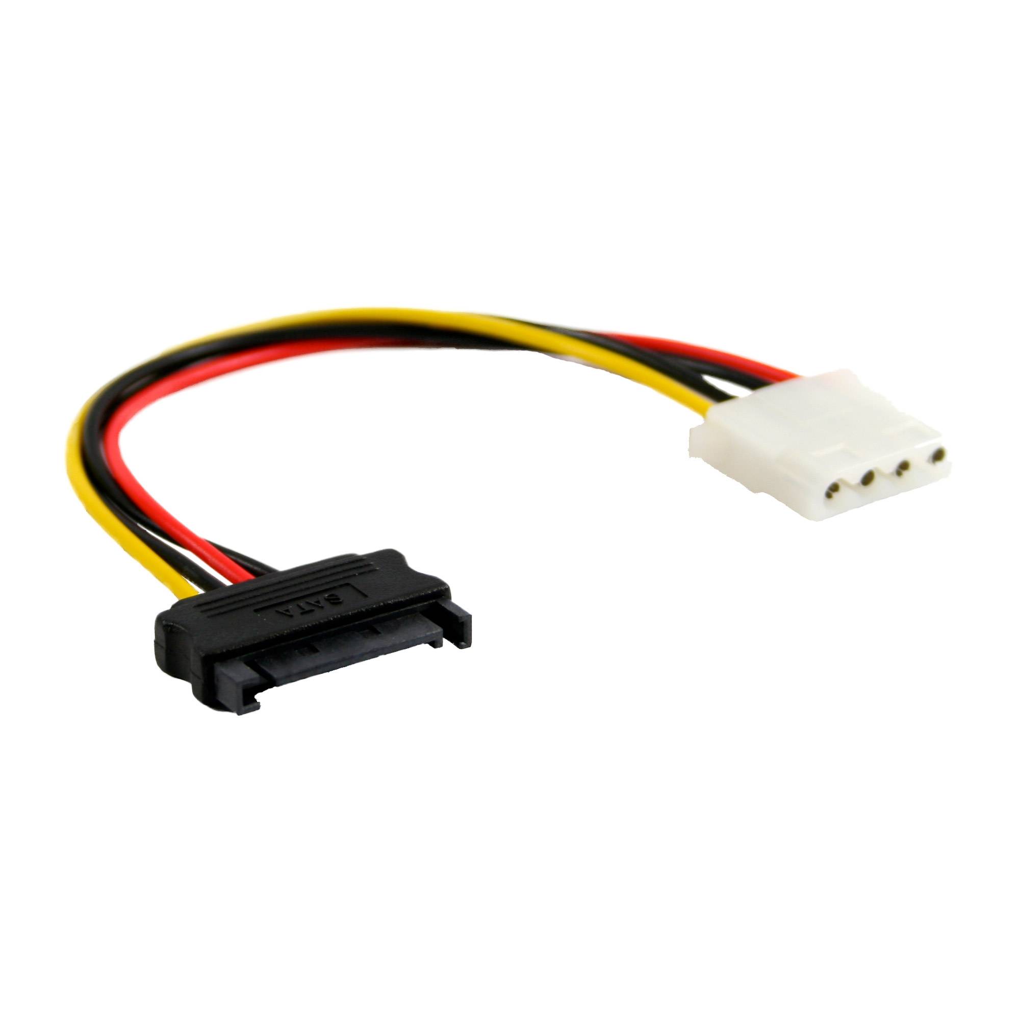 InLine® SATA Stromadapterkabel, 15pol SATA Buchse an 4pol Stecker, 0,30m-0