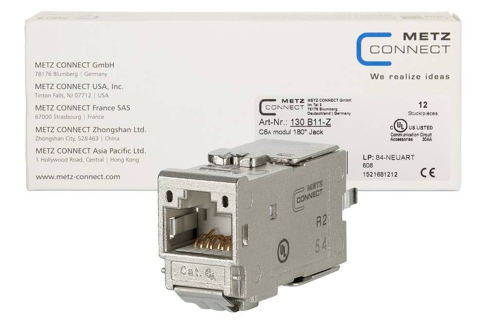 12 Stk. Metz Connect C6Amodul 180 Jack 130B11-Z-0