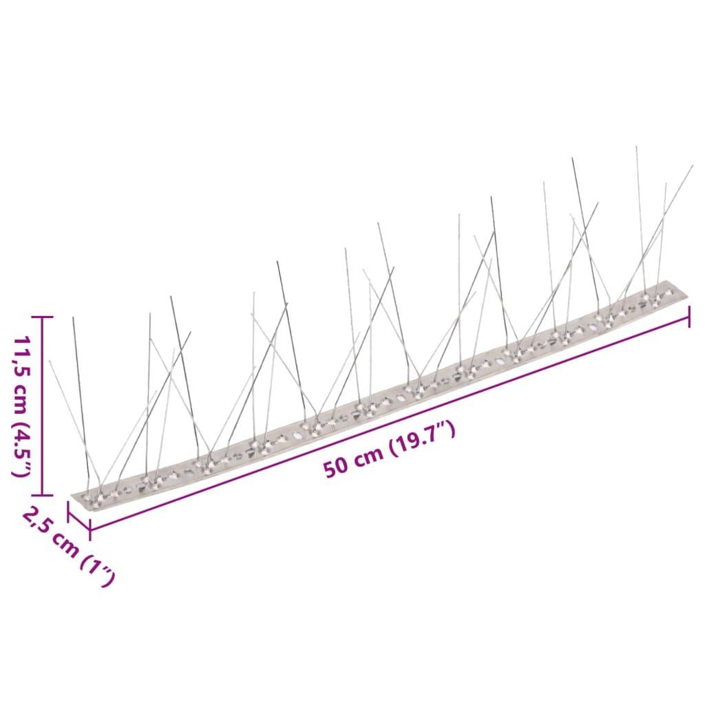 5-reihige Edelstahl Vogel- & Taubenabwehr-Spikes 6er Set-3