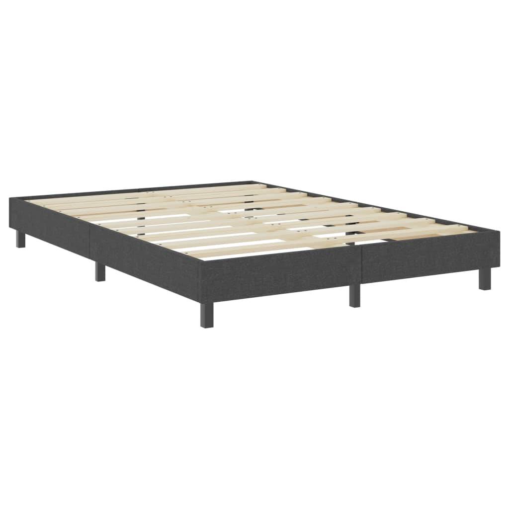 Boxspringbett Dunkelgrau Stoff 160x200 cm-2