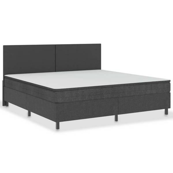 Boxspringbett Dunkelgrau Stoff 200x200 cm