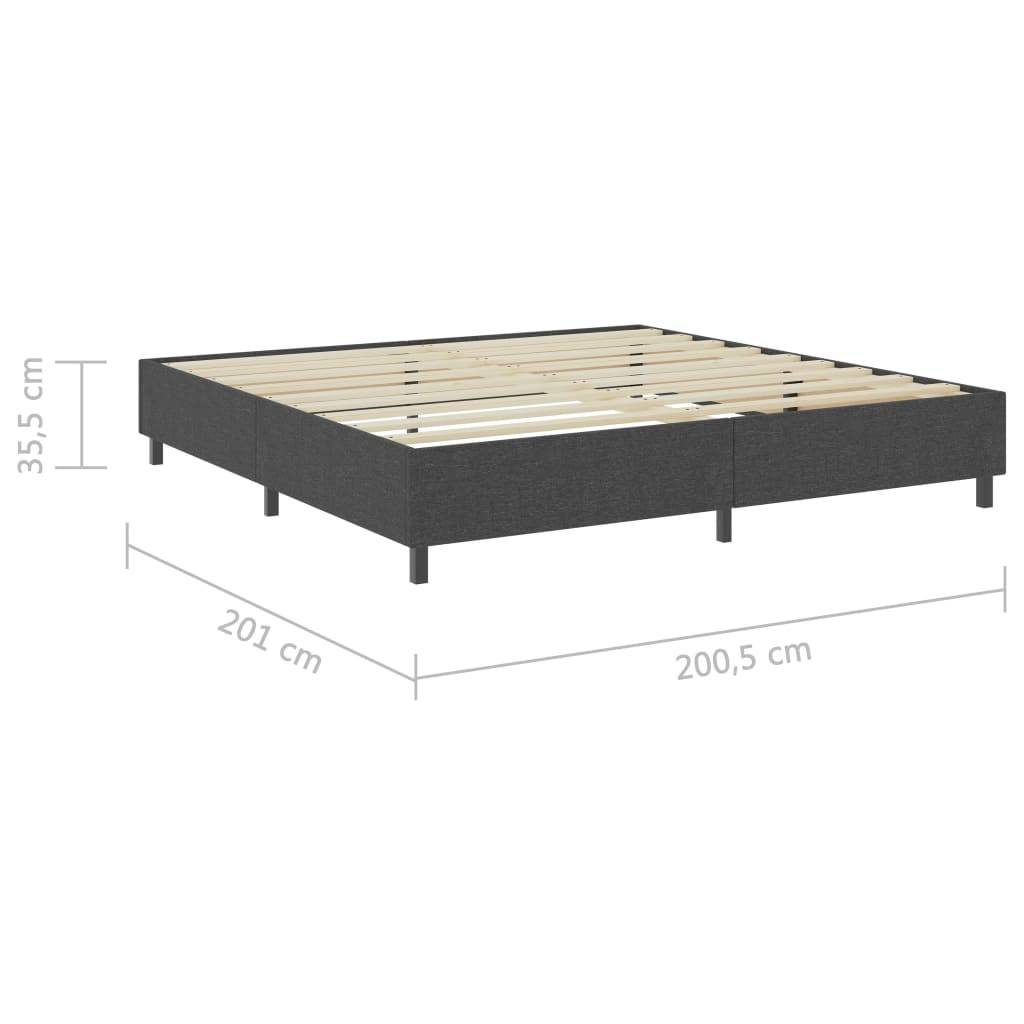 Boxspringbett Dunkelgrau Stoff 200x200 cm-3