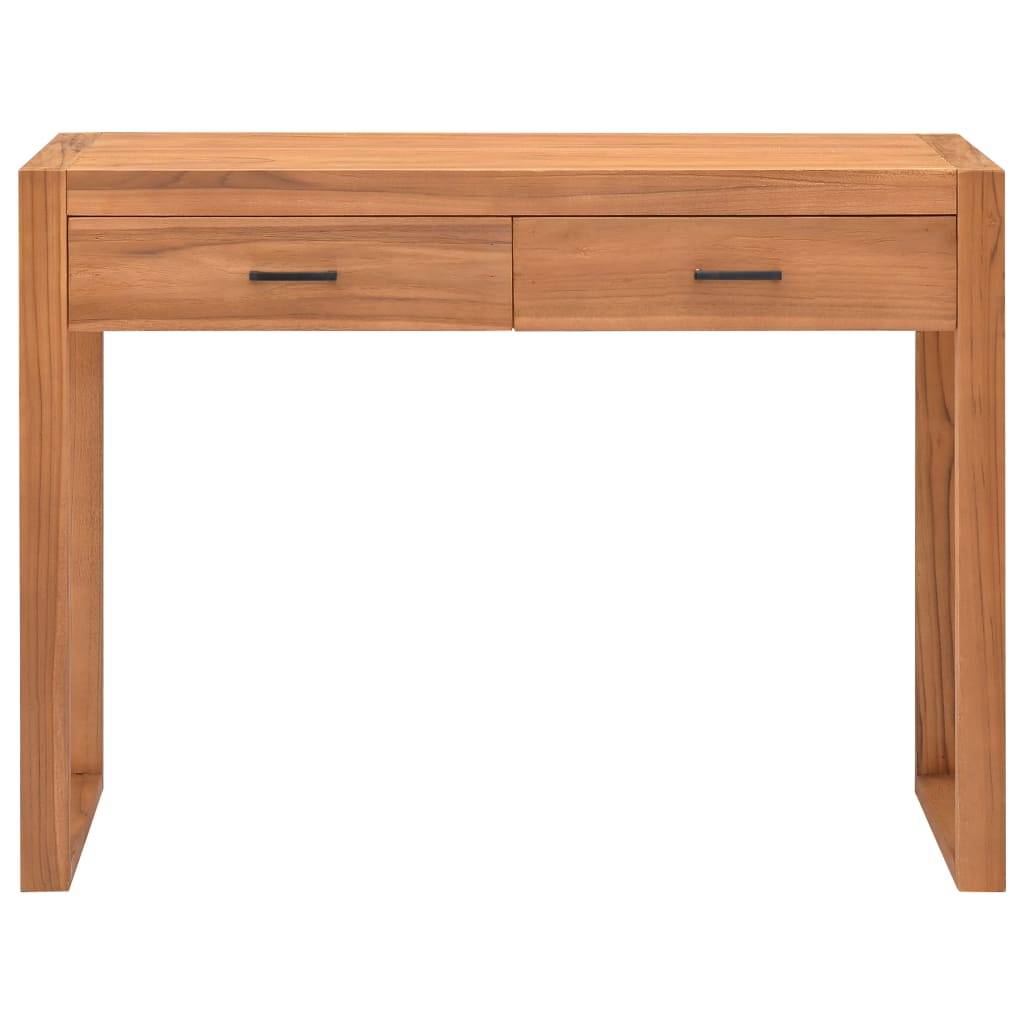 vidaXL Schreibtisch mit 2 Schubladen 100x40x75 cm Teakholz-4