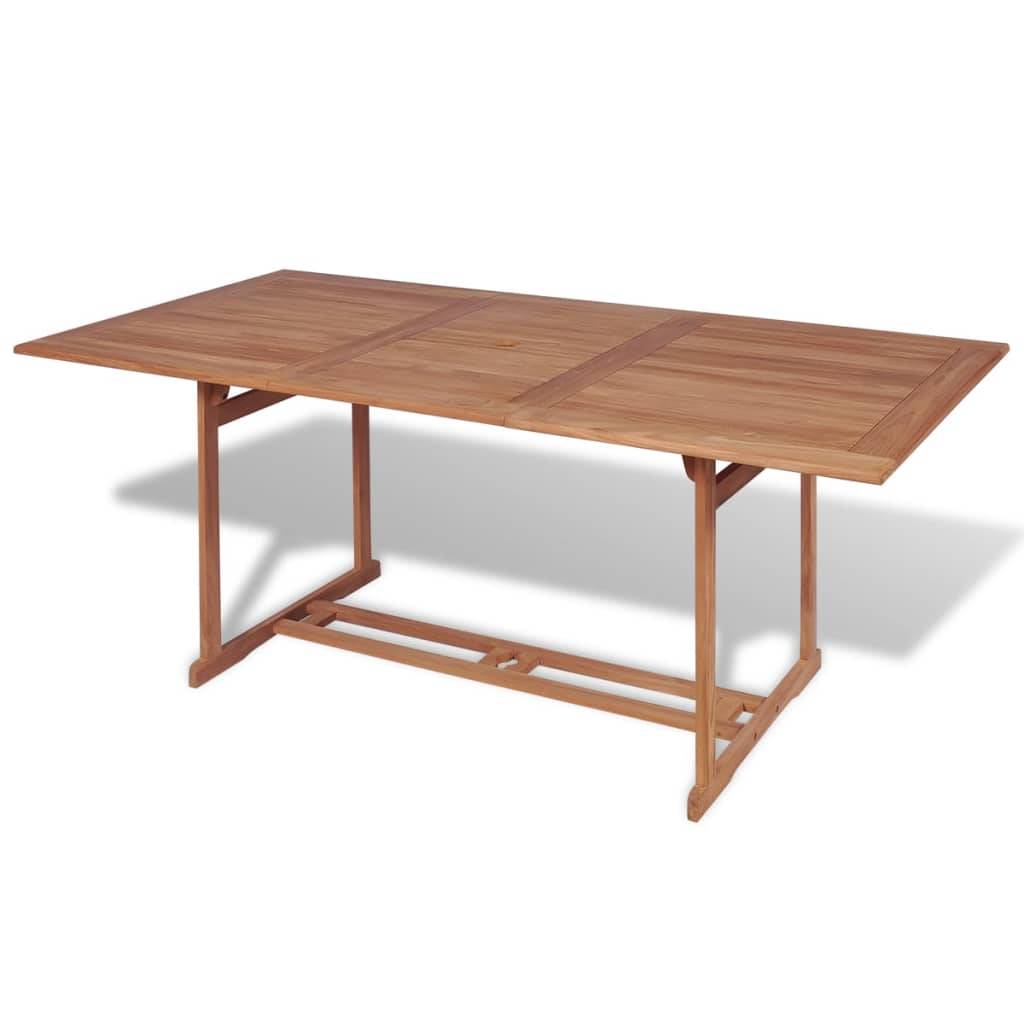 vidaXL Gartentish 180x90x75 cm Teak Massivholz-0