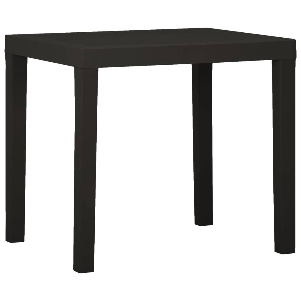 vidaXL Gartentisch Anthrazit 79x65x72 cm Kunststoff-0