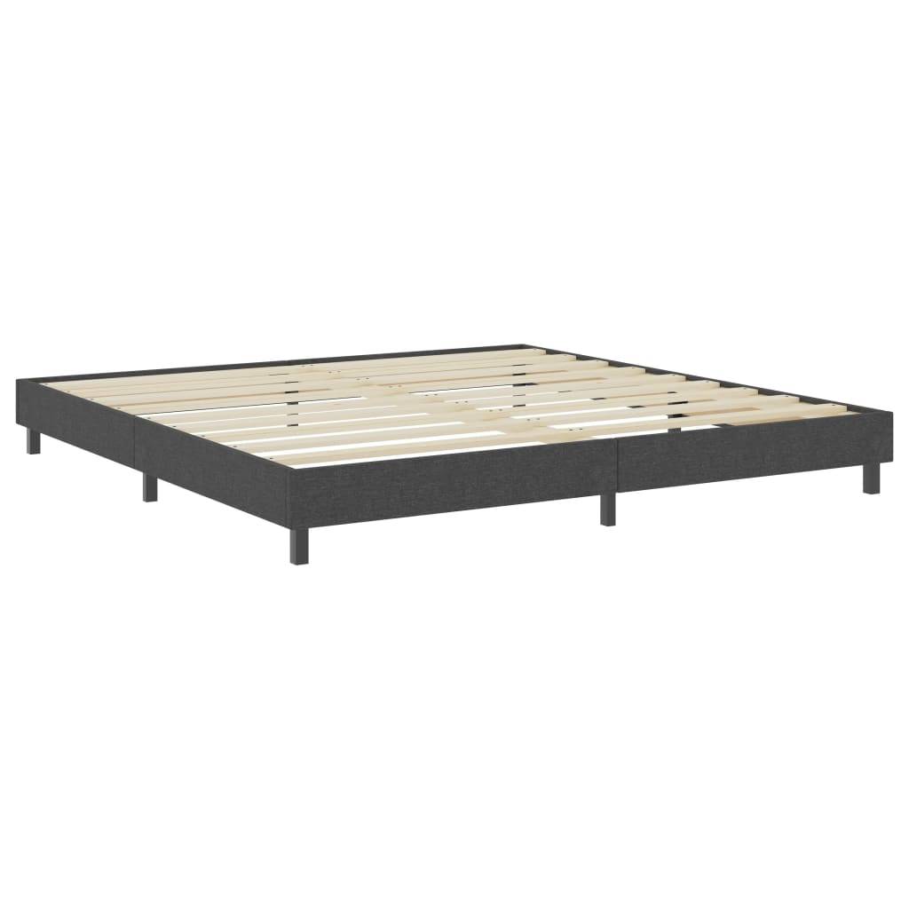 Boxspringbett Dunkelgrau Stoff 200x200 cm-2