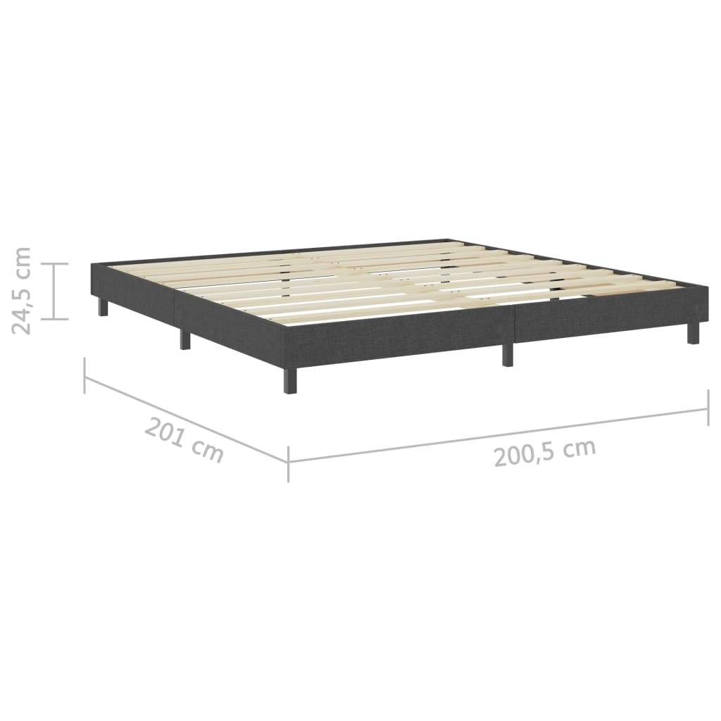 Boxspringbett Dunkelgrau Stoff 200x200 cm-3