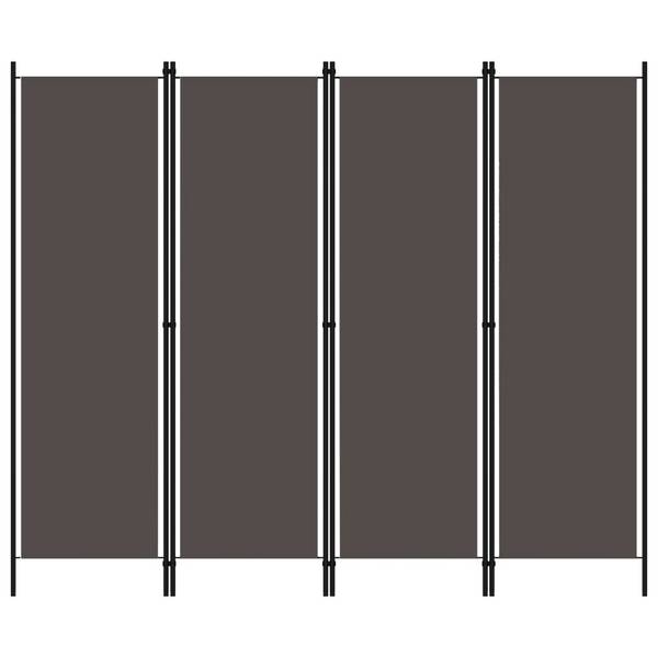 vidaXL 4-tlg. Raumteiler Anthrazit 200x180 cm