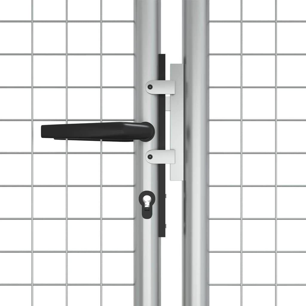 vidaXL Gartentor verzinkter Stahl 400 x 125 cm Silber-4
