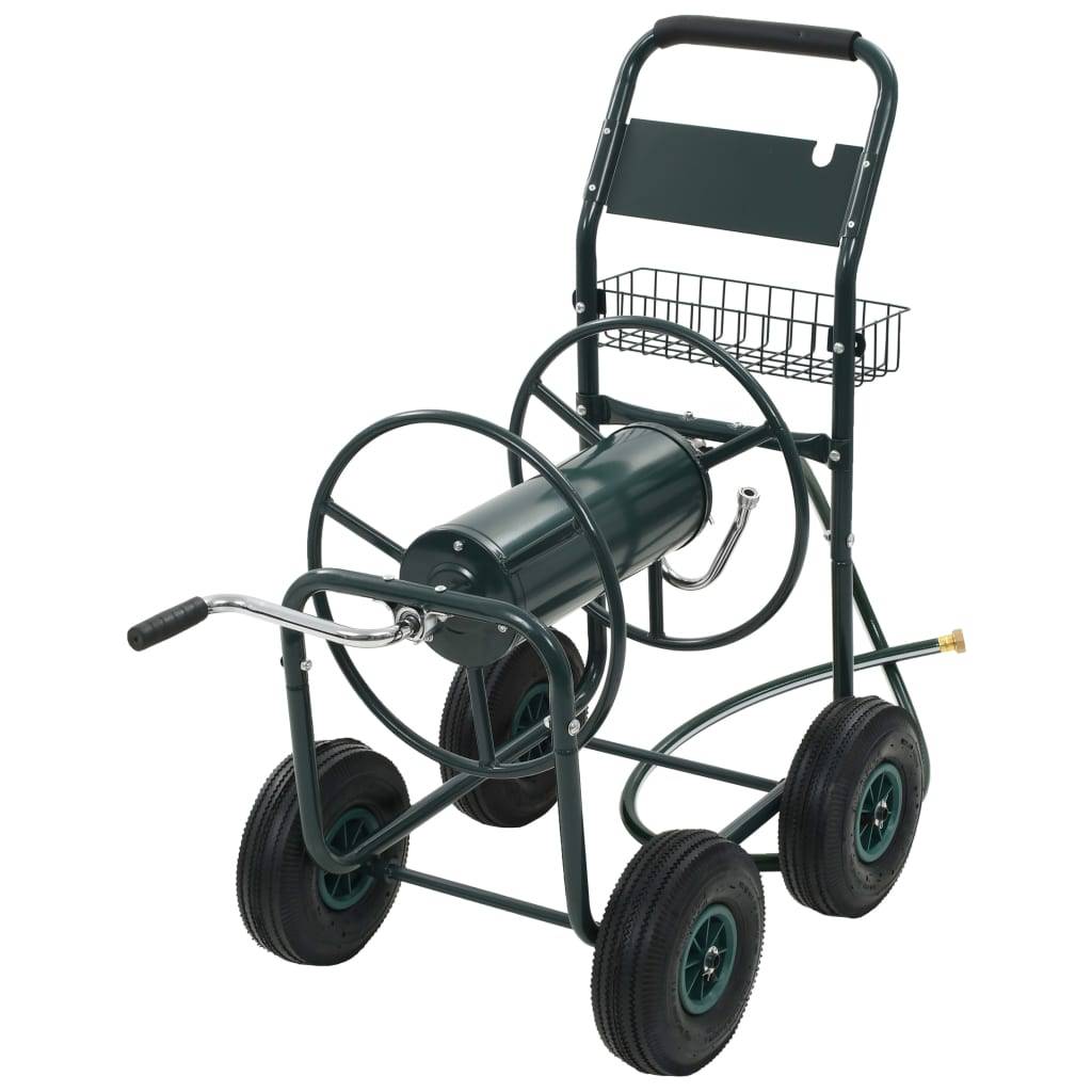 vidaXL Gartenschlauchwagen mit 1/2" Schlauchanschluss 75 m Stahl-0