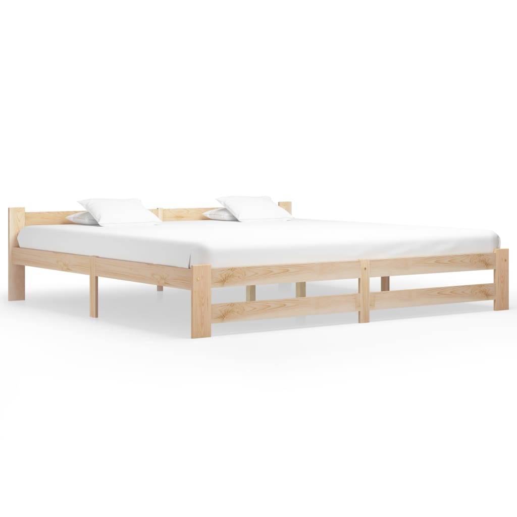 Bettgestell Massivholz Kiefer 200x200 cm-0