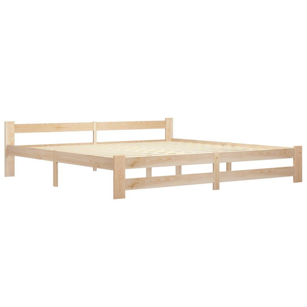 Bettgestell Massivholz Kiefer 200x200 cm-1