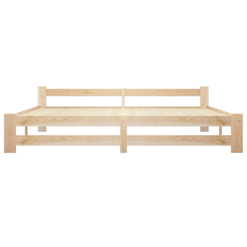 Bettgestell Massivholz Kiefer 200x200 cm-2