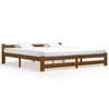 Bettgestell Honigbraun Massivholz Kiefer 200x200 cm