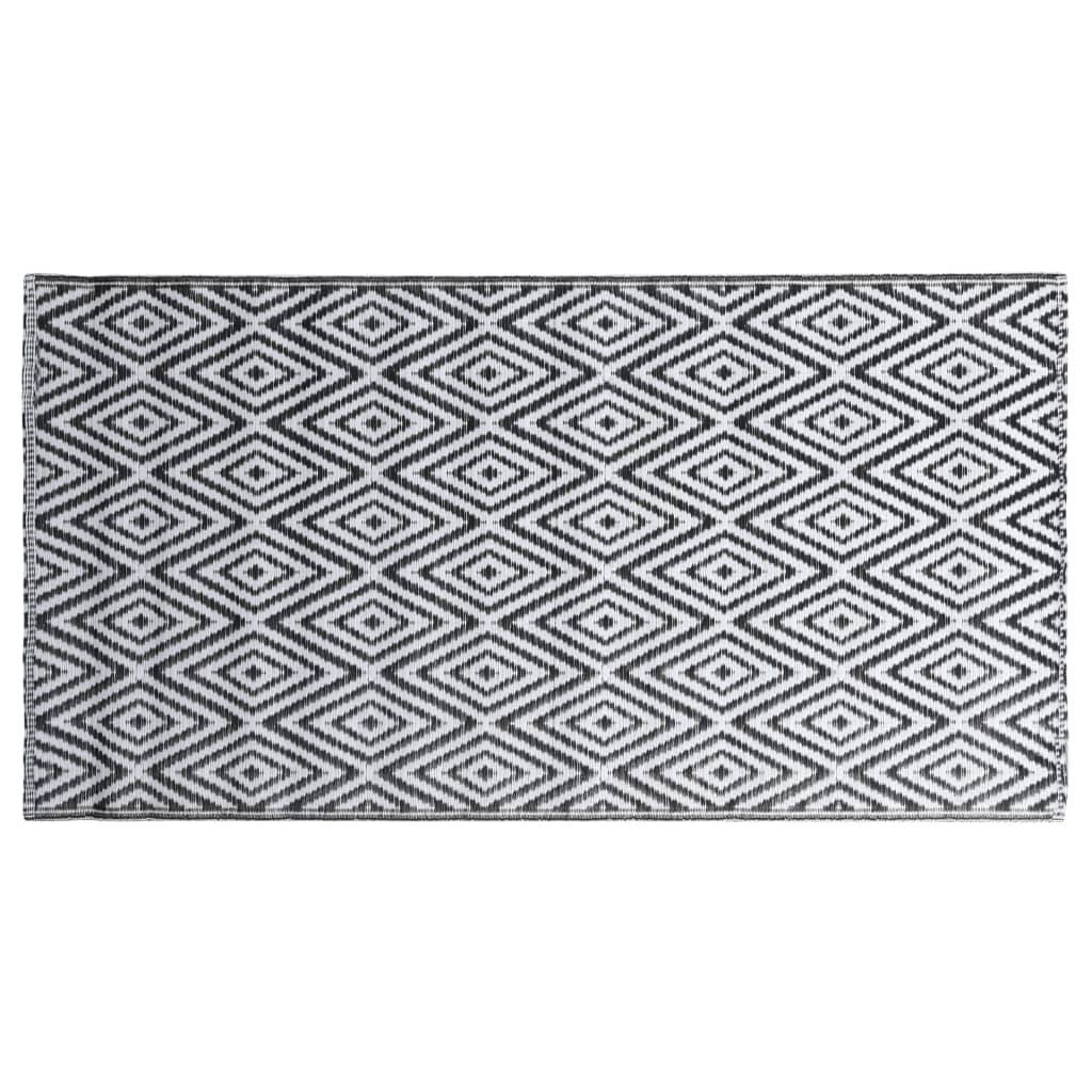 vidaXL Outdoor-Teppich ARAKIL Weiß und Schwarz 160x230 cm PP-2
