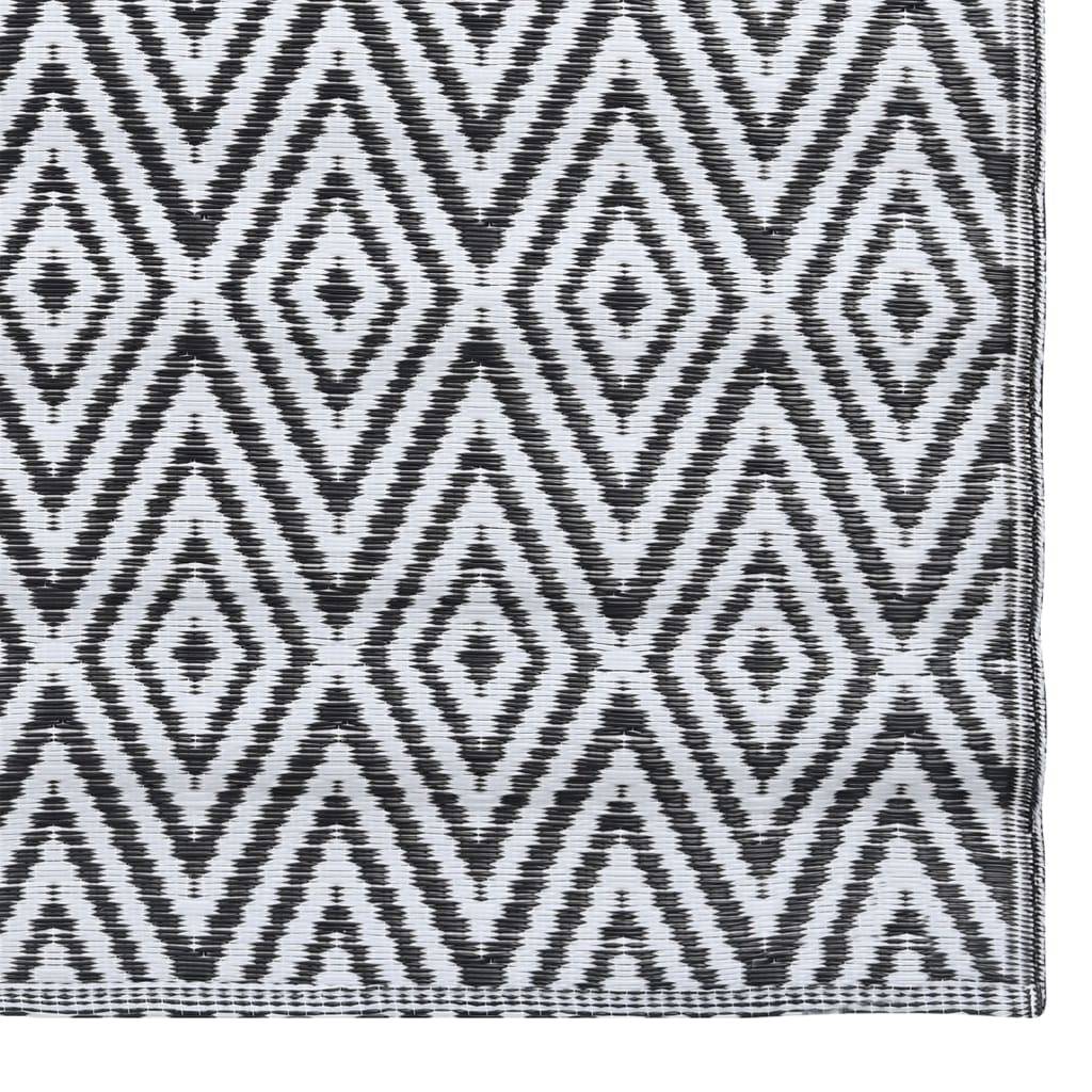 vidaXL Outdoor-Teppich ARAKIL Weiß und Schwarz 160x230 cm PP-4