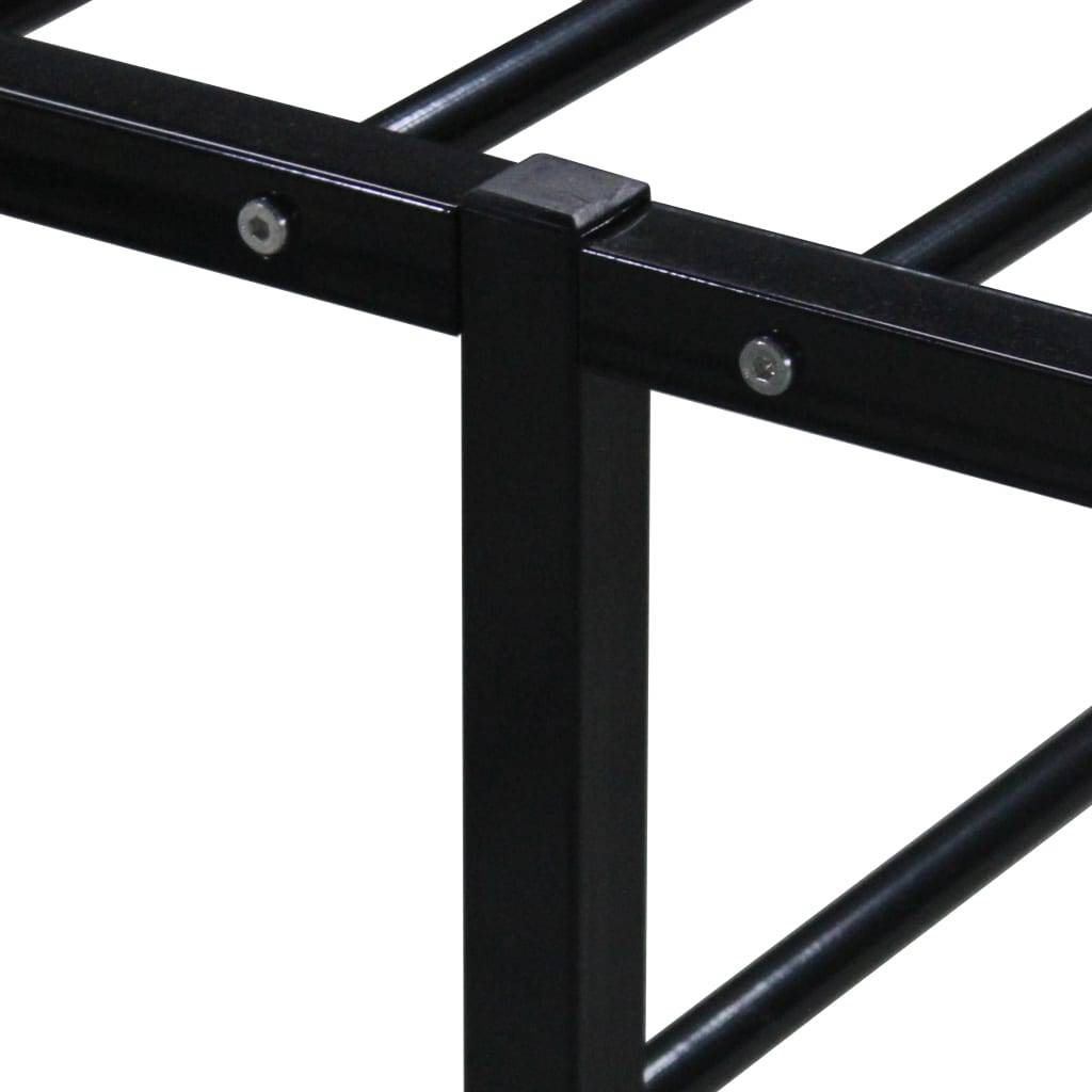Bettgestell Schwarz Metall 90x200 cm-4