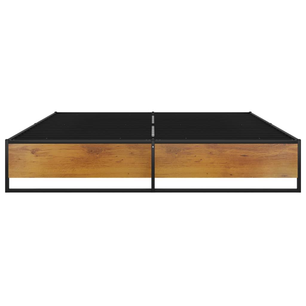 vidaXL Bettgestell Schwarz Metall 200x200 cm-4