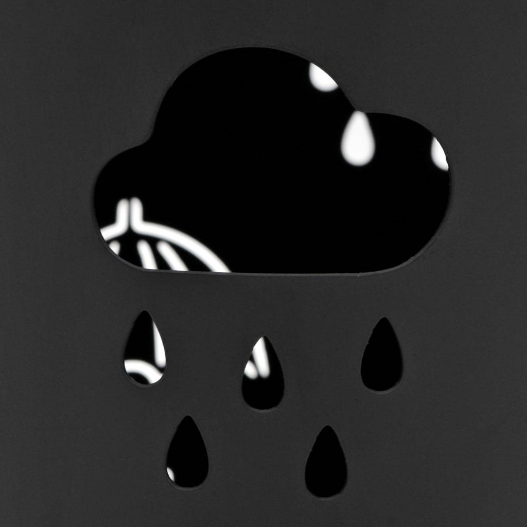 Regenschirmständer Regenschirm-Motiv Stahl Schwarz-3
