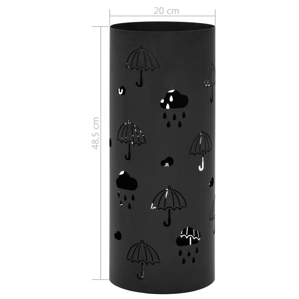 Regenschirmständer Regenschirm-Motiv Stahl Schwarz-4