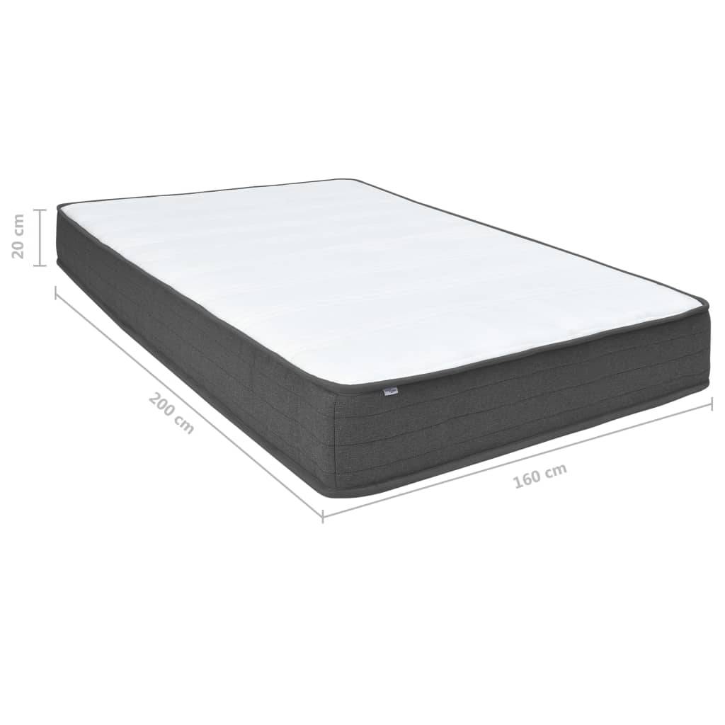 Boxspringbett Dunkelgrau Stoff 160x200 cm-3
