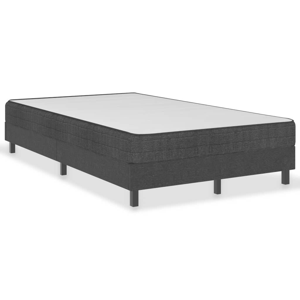 Boxspringbett Dunkelgrau Stoff 120x200 cm-0