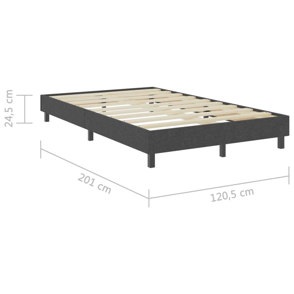 Boxspringbett Dunkelgrau Stoff 120x200 cm-3