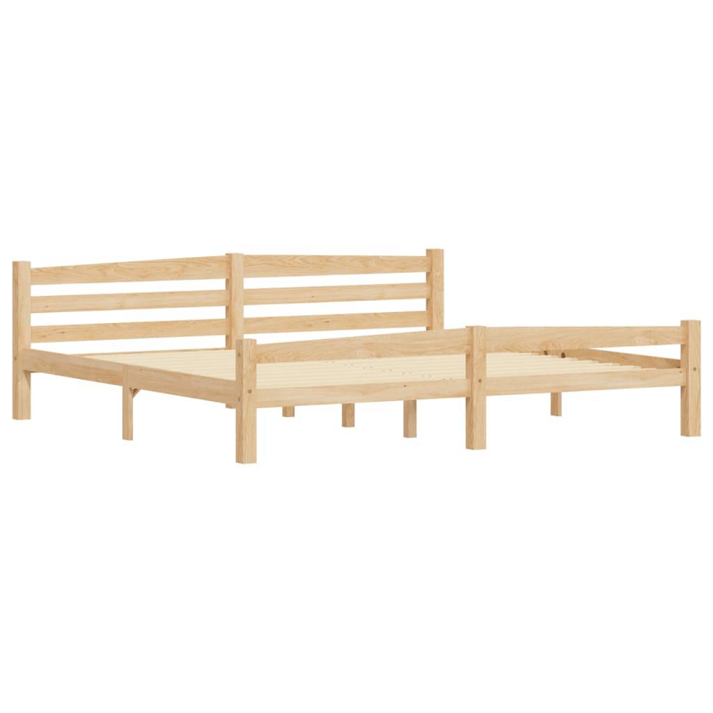 Bettgestell Massivholz Kiefer 200x200 cm-2