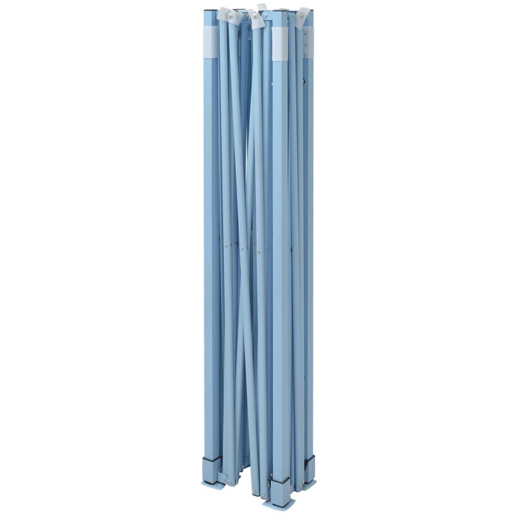 vidaXL Faltzelt mit 3 Seitenteilen 3x4,5 m Blau-4