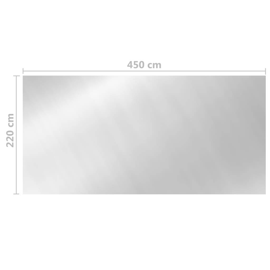Poolabdeckung Silbern 450x220 cm PE-4