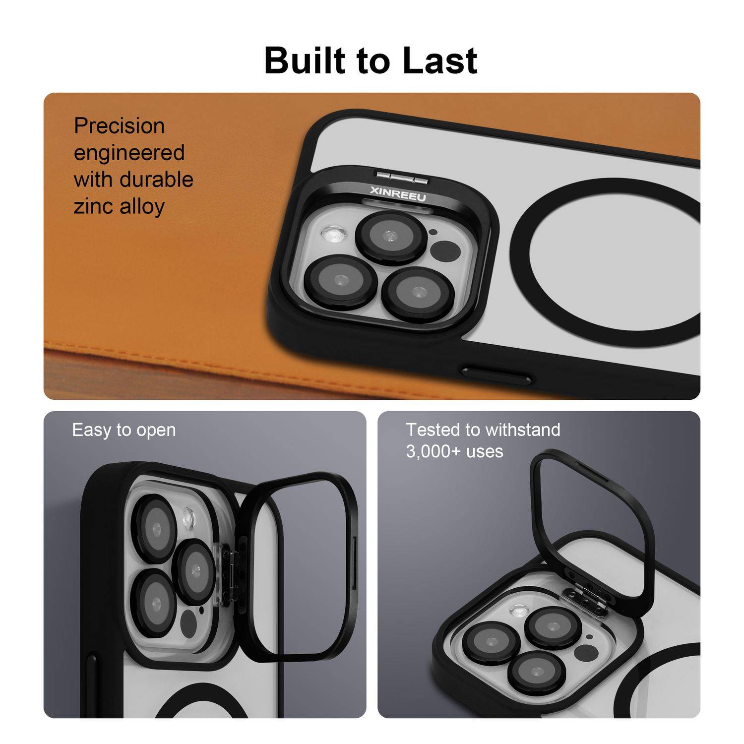 Cadorabo Hülle für Apple iPhone 15 PRO MAX in Schwarz kompatibel mit MagSafe Standfunktion inkl. Kameralinsen Schutz-2