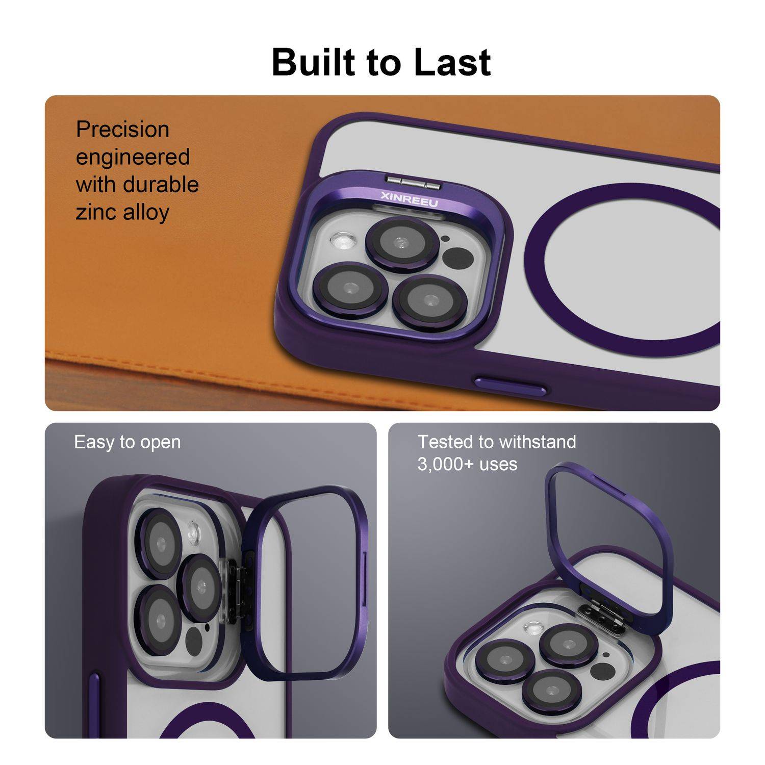 Cadorabo Hülle für Apple iPhone 15 PRO MAX in Violett kompatibel mit MagSafe Standfunktion inkl. Kameralinsen Schutz-2
