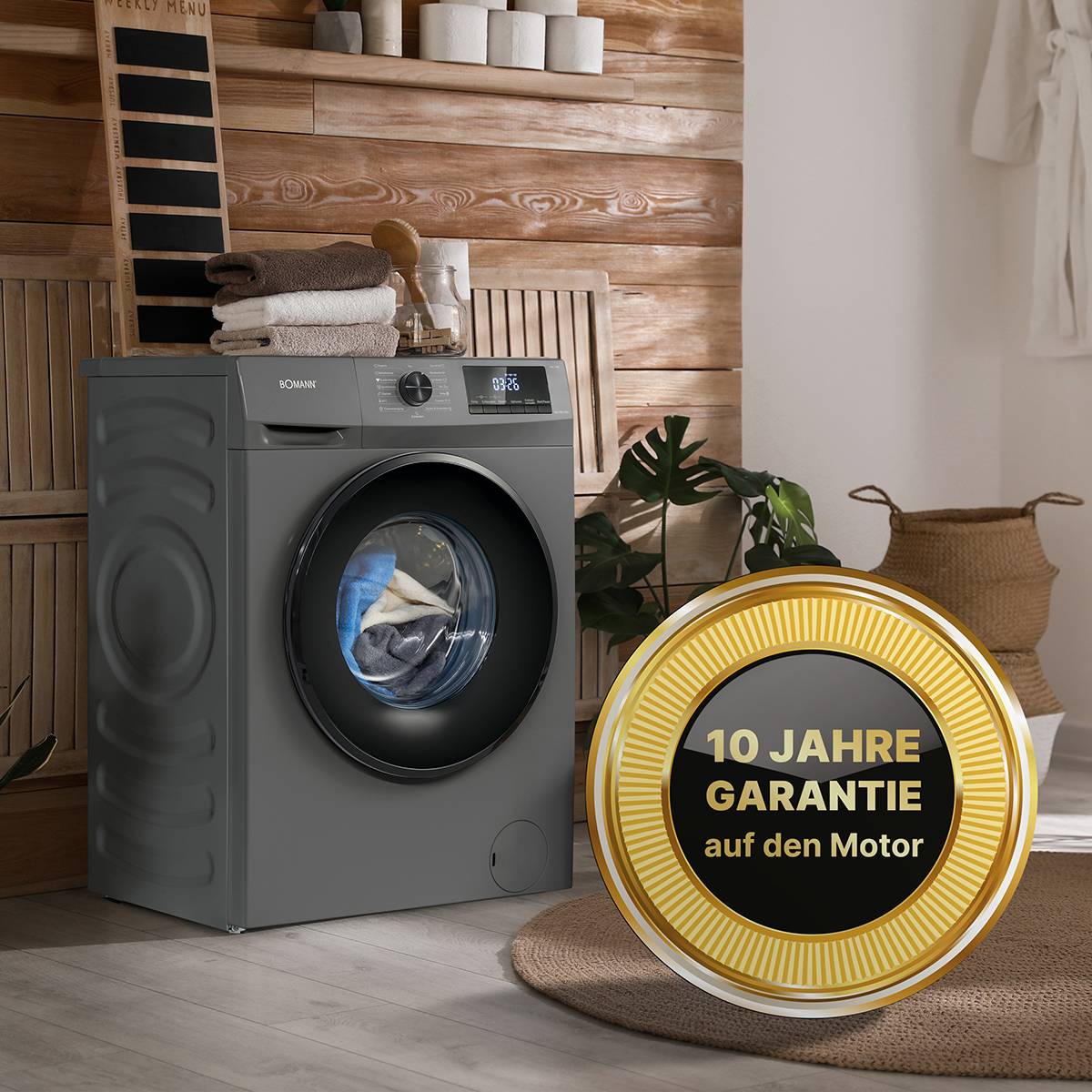 Bomann Waschmaschine WA 7185 titan schwarz-3