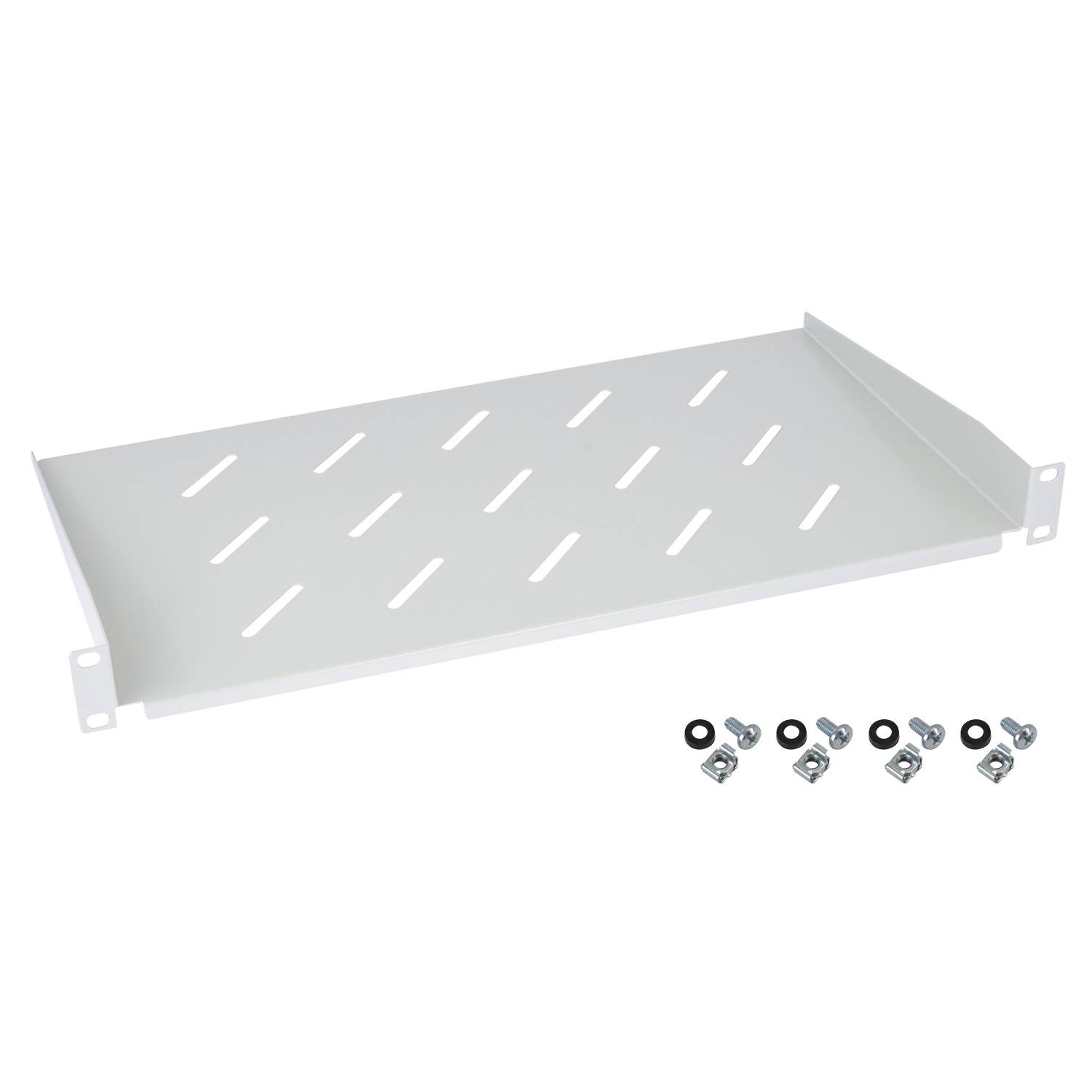 HMF 65499 Fachboden für Serverschrank | 19 Zoll | 1 HE | 250 mm Einbautiefe | Lichtgrau-0