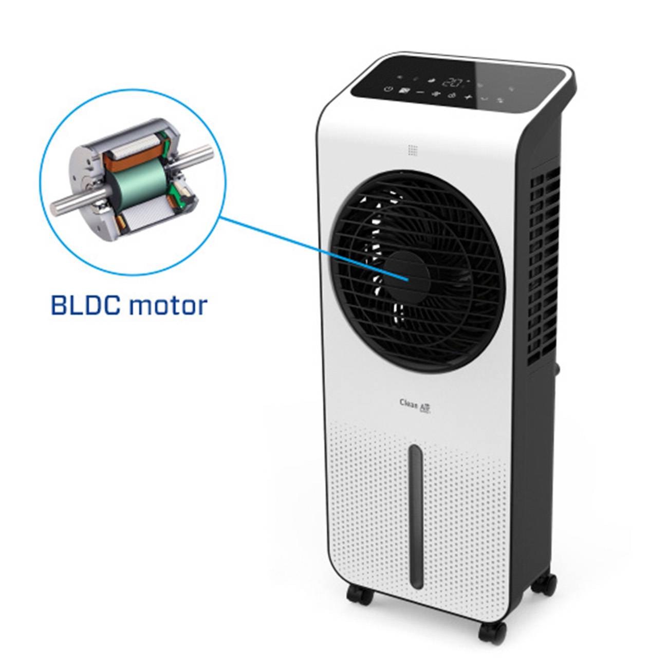 Clean Air Optima CA-104W-3in1:Luftkühler, Luftbefeuchter und Zirkulator Ventilator - Geeignet für Räume bis 40m² / 100m³-4