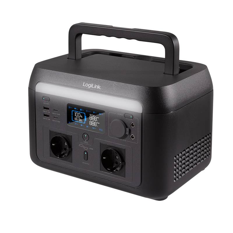 LogiLink Powerstation LiFePO4-Akku schwarz tragbar - Netzteil - 600 W-5