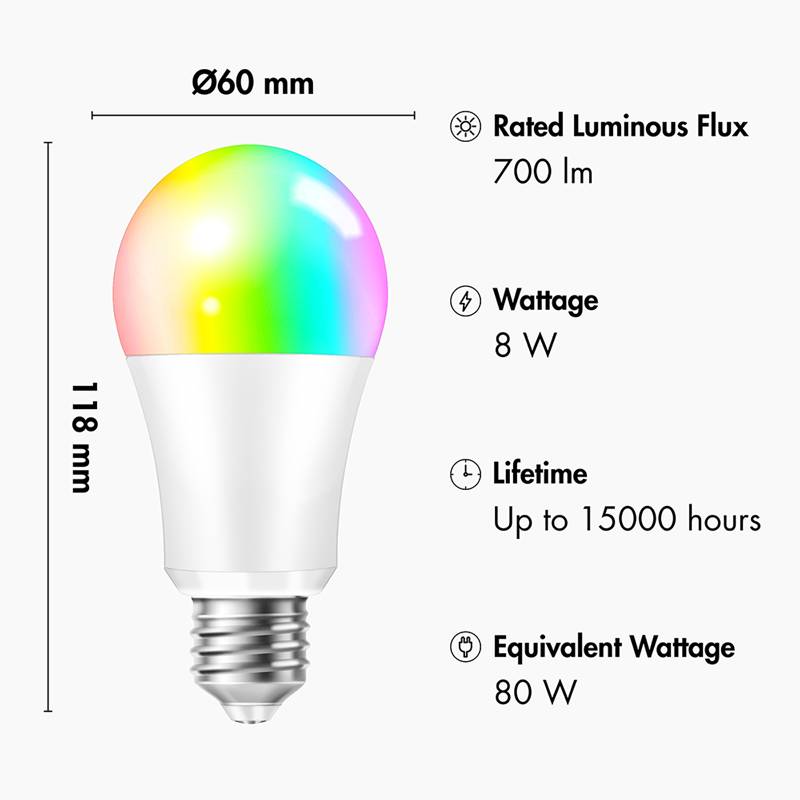 WiFi Smart E27 bulb, Tuya compatible Home & Living Plug&Play-3
