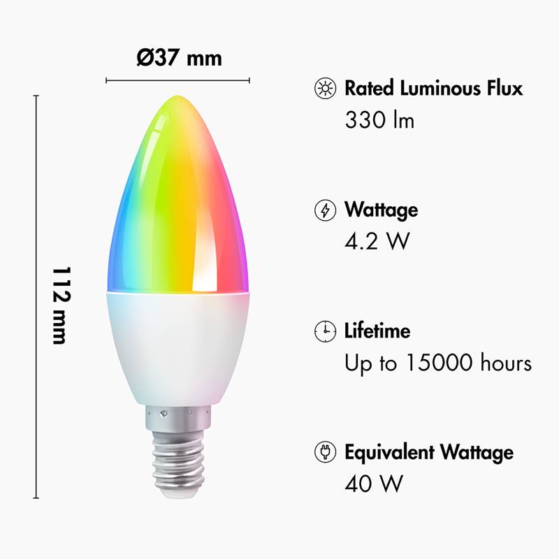 LogiLink Wi-Fi Smart Kerzenlicht-Leuchte, Tuya kompatibel-4