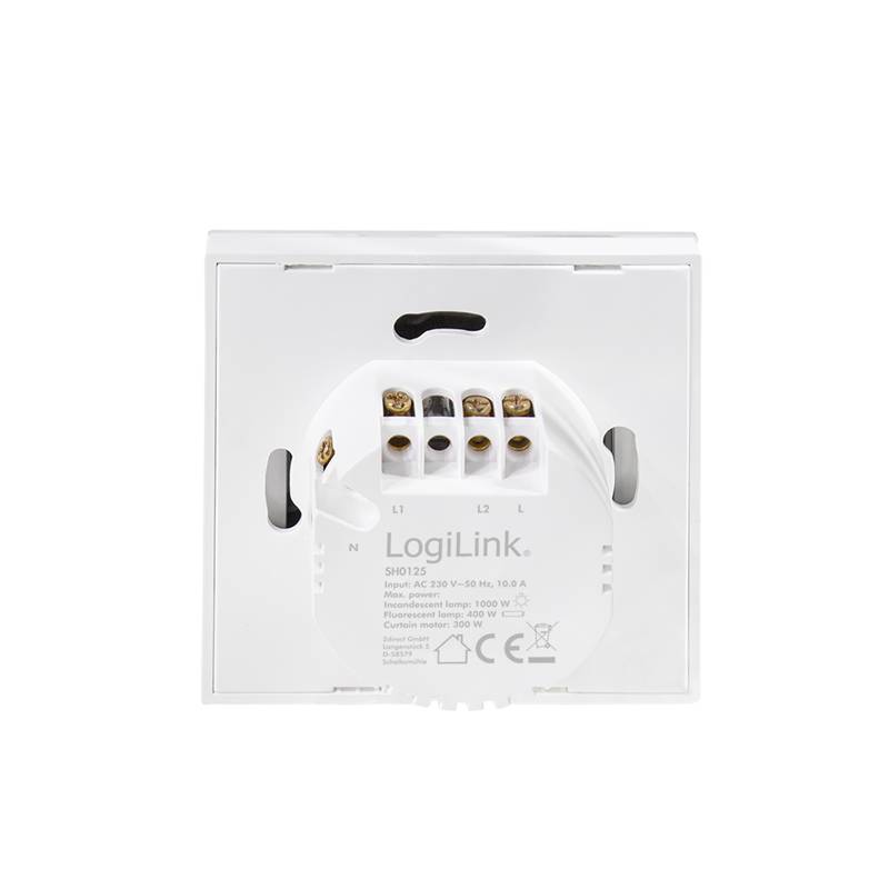 Logilink WiFi Smart EU Light Switch, 2-Gang, Tuya compatible Home & Living Plug&Play-1