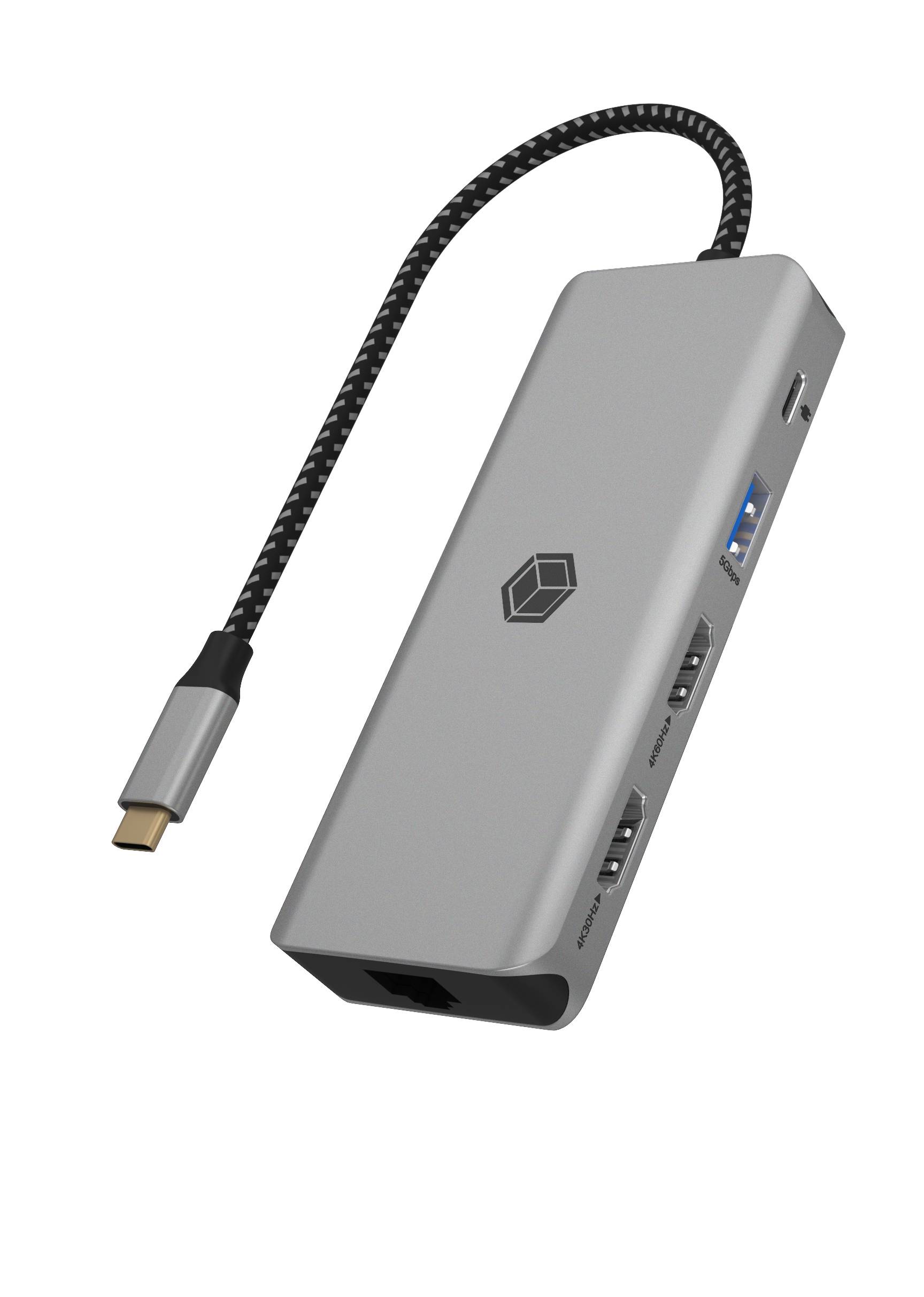 IB-DK4012-CPD, 9 in 1 USB Type-C® Notebook DockingStation, 2x HDMI-0