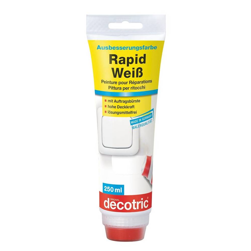 decotric Ausbesserungsfarbe Rapid Weiß, lösungsmittelfrei, 250 ml-0
