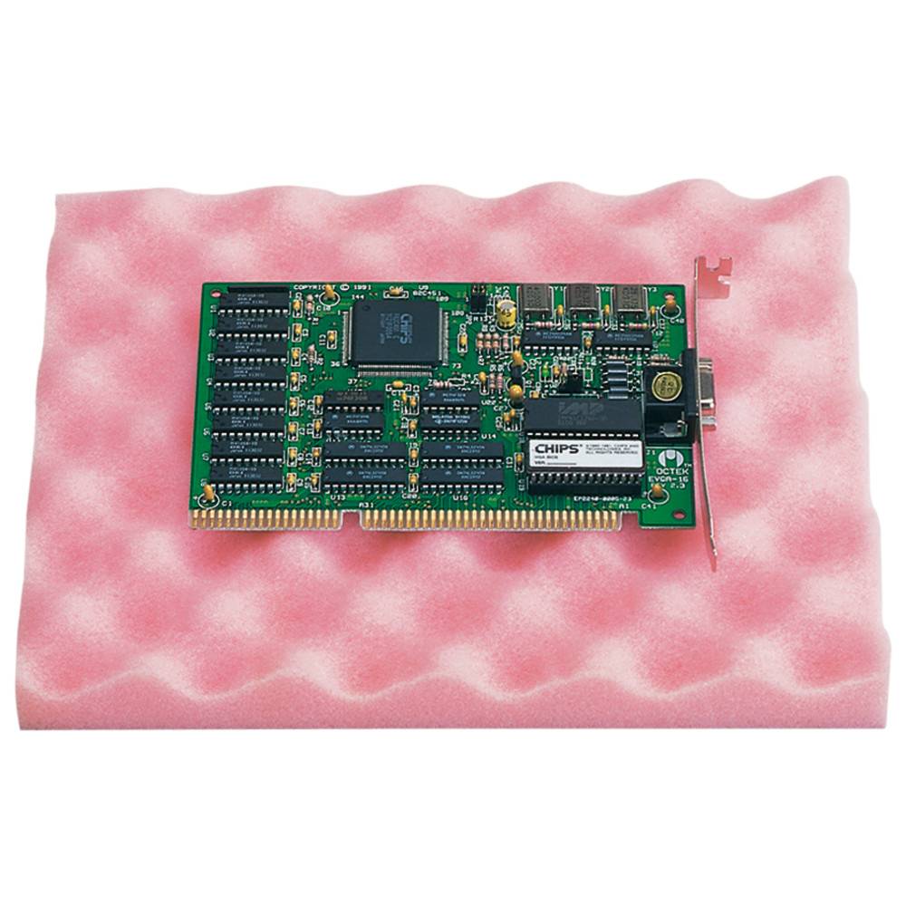 Warmbier PU-Schaumstoff rosa, ESD, 267 x 216 x 30 mm, Profil 1:1-0
