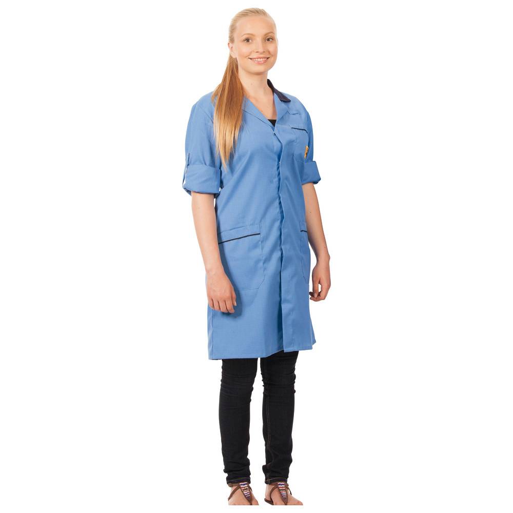 Warmbier ESD-Arbeitsmantel AM-160, mit Applikationen, 2XL, grau/bordeux-0