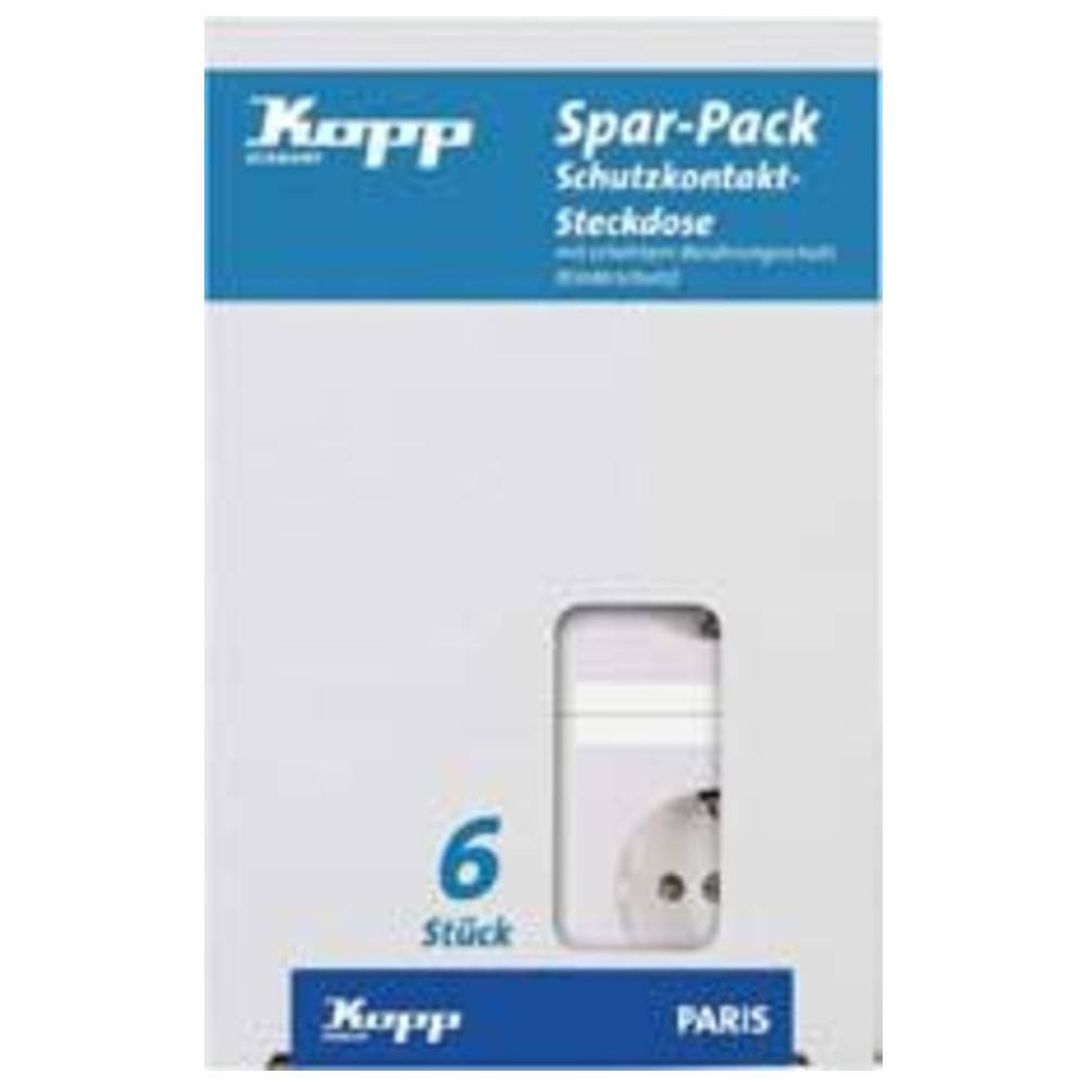 Kopp Profi-Pack á 6 UP Schuko-Steckdosen PAR arktis ws, erw. Berührungsschutz-0