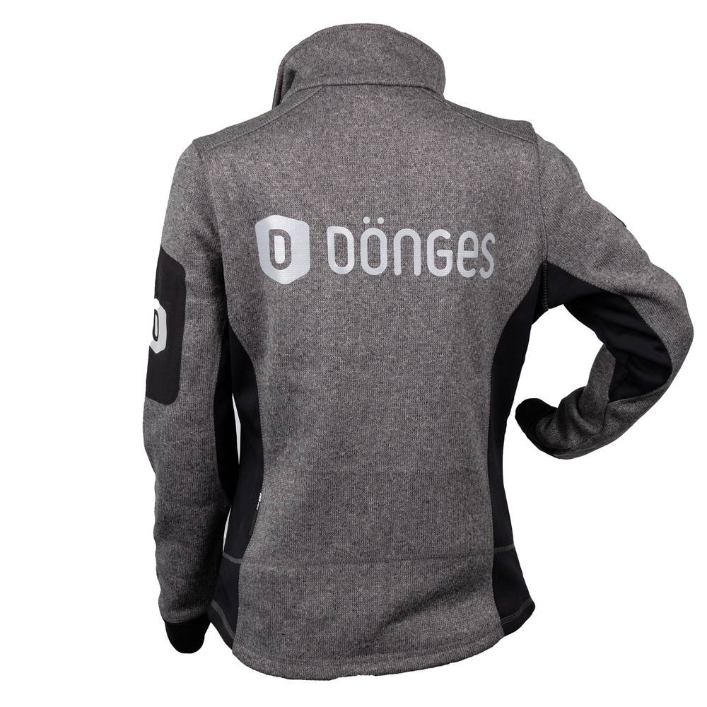 Dönges Strickfleecejacke "Marieke" anthrazit, GR.S, 3 x Logo, M-2