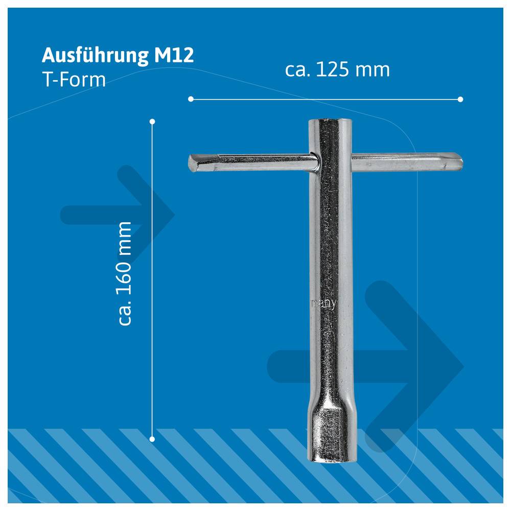 Dönges Schlüssel für Absperrpfosten, Economy, Dreikant M12-1