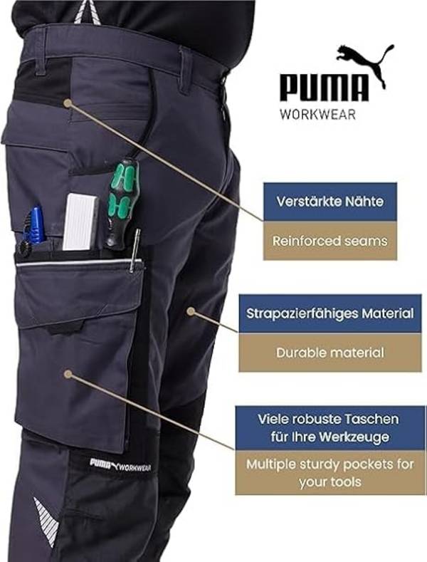 PUMA WORKWEAR PRECISION X Bundhose Schwarz/Anthrazit 48
